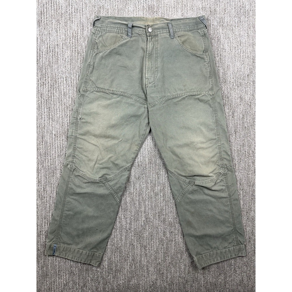 Vtg Diesel Pants Carpenter Luxury Of Dirt Rare Faded Gray Distressed Size 34x29